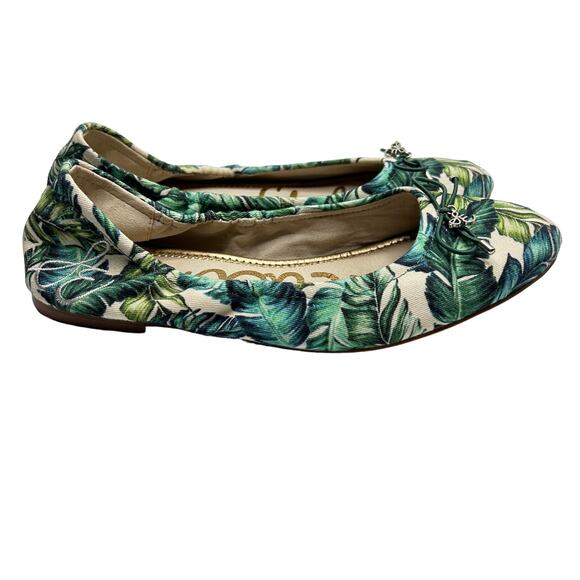 Sam Edelman Felicia Palm Leaf Ballet Flats 7.5 Tropical Resortcore Cruise - Picture 8 of 9